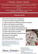 Christmas Advent Cal W/Buttons - Quilt Pattern