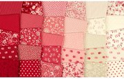 Petals And Polka Dots Berry Lace White - Quilt Fabric