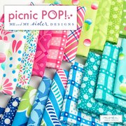Picnic Pop Grassy Green - Wild Flowerberry - Quilt Fabric