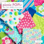 Picnic Pop Grassy Green - Wild Flowerberry - Quilt Fabric