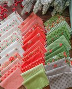 Poinsettia and Pear Diamond Cloud - Quilt Fabric