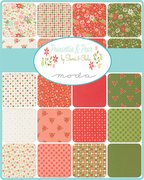 Poinsettia and Pear Diamond Cloud - Quilt Fabric