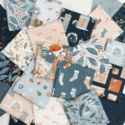 Purrfect Christmas House Bubblegum - Quilt Fabric