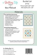 Bucket List - Quilt Pattern