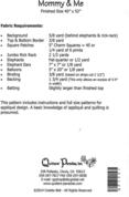 Mommy and Me - Quilt Pattern