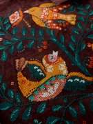 Songbirds and Berries - Cross Stitch Pattern, different perspective #2. Select this picture to zoom in