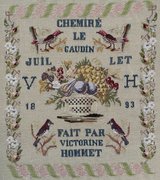 Victorine Hommet 1893 - Cross Stitch Pattern, different perspective #1. Select this picture to zoom in