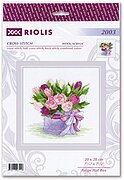 Tulips Hat Box - Cross Stitch Kit
