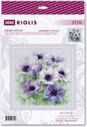 Purple Anemones - Cross Stitch Kit