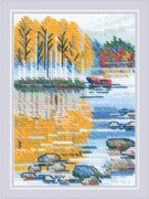 By The Lake - Cross Stitch Kit, different perspective #2. Select this picture to zoom in