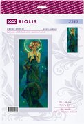 The Moon After A. Mucha's Artwork - Cross Stitch Kit, different perspective #1. Select this picture to zoom in