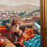 Istanbul Cats - Cross Stitch Kit, different perspective #1. Select this picture to zoom in