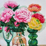 Flower Symphony - Cross Stitch Kit, different perspective #2. Select this picture to zoom in