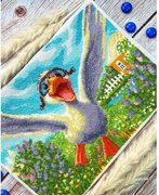 Country Flyer - Cross Stitch Kit, different perspective #2. Select this picture to zoom in