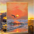 When the Sun Sets on the Wave - Cross Stitch Kit