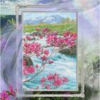 In The Moment - Pink Mountain - Cross Stitch Kit
