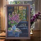 In The Moment - Purple Floral - Cross Stitch Kit