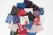 Red White Bloom Flowers - Patriotic Poppy - Quilt Fabric