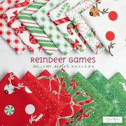 Reindeer Games Evergreen - Reindeer Dots Dots - Quilt Fabric