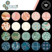 Reimagined Landscapes Waves Teal - Quilt Fabric