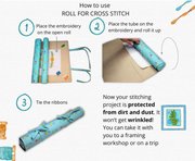 Roll for Cross Stitch - Pink Flowers