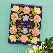 Stitched Floral Flip Frame - Etched Craft Dies 