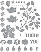 Four Petal Thank You Floral - Etched Die 
