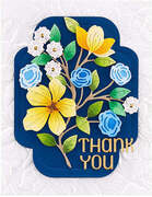 Four Petal Thank You Floral - Etched Die 