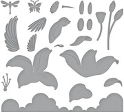 Hummingbird and Lily - Etched Craft Die