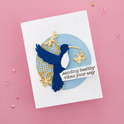 Hummingbird and Lily - Etched Craft Die