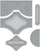 Stitched Fan Card front - Etched Die 