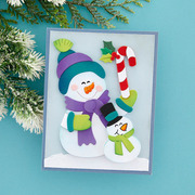 Snowman Hugs - Christmas Etched Dies 