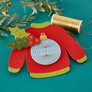 Stitched Christmas Sweater - Etched Dies