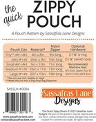 The Quick Zippy Pouch - Sewing Pattern