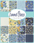 Summer Breeze 2027 Blossoms Cornflower - Quilt Fabric, different perspective #1. Select this picture to zoom in