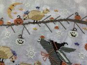 Halloween Chicken and Waffles - Cross Stitch Pattern, different perspective #1. Select this picture to zoom in