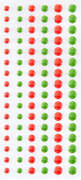 Dimensional Red & Green Enamel Dots