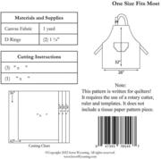 1 Yard Apron - Quilt Pattern