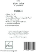 Slow Poke - Pincushion Pattern