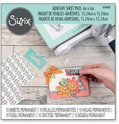 Sizzix Adhesive Sheet Pack - 6x6 Permanent 10 Sheets