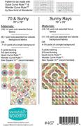70 and Sunny/Sunny Rays - Quilt Pattern