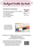 Brickyard Double Zip Pouch - Sewing Pattern