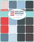 Stars & Stripes Wovens Lined Navy - Quilt Fabric, different perspective #1. Select this picture to zoom in