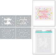Layered Make a Wish Confetti - Craft Stencil