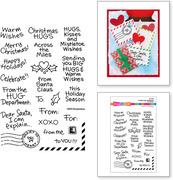 Holiday Hugs Sentiments - Christmas Clear Stamp