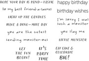 Monster Birthday Sentiments - Clear Stamp Set 