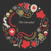 Canada Day Wreath - Cross Stitch Pattern