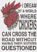 Chickens Crossing Roads - Cross Stitch Pattern