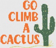 Climb A Cactus - Cross Stitch Pattern