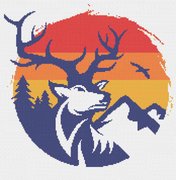 Elk - Cross Stitch Pattern